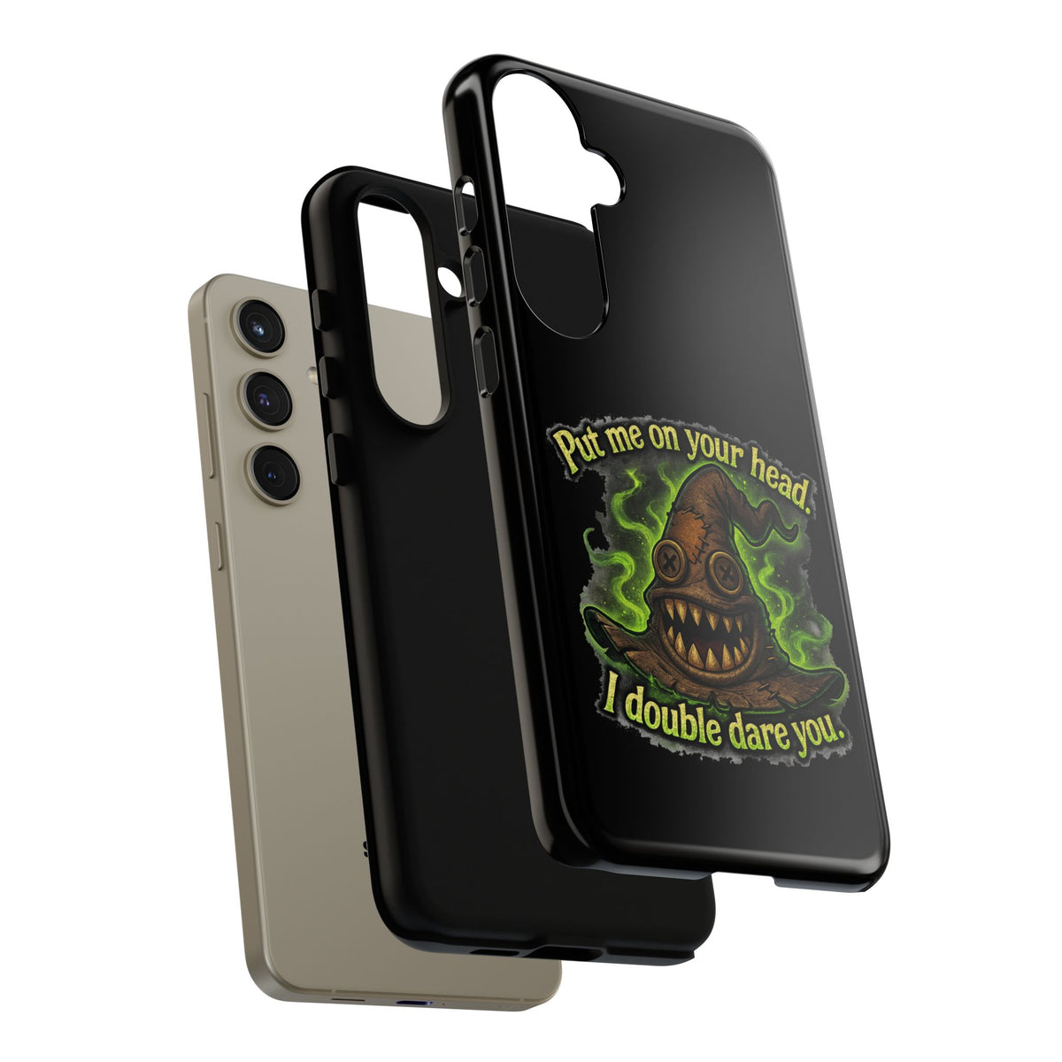 Phone Case — 'Put Me On Your Head, I Double Dare You' Witch Hat Horror Design