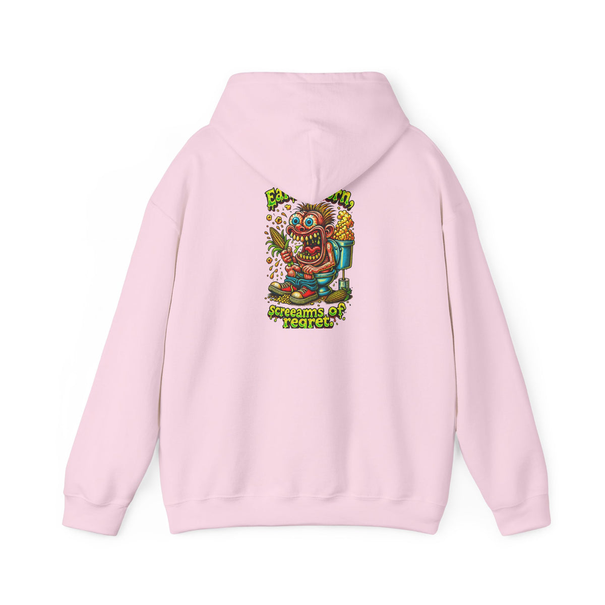 Hoodie — Colorful Retro Monster Graphic “Screams of Regret”