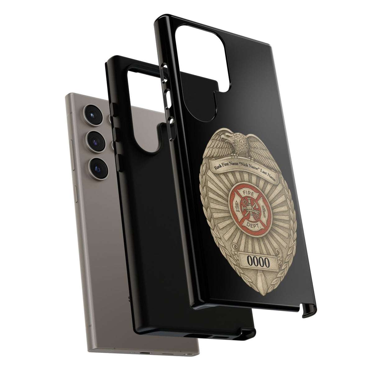 Firefighter Badge Phone Case – Personalized Dept. Emblem Tough Case