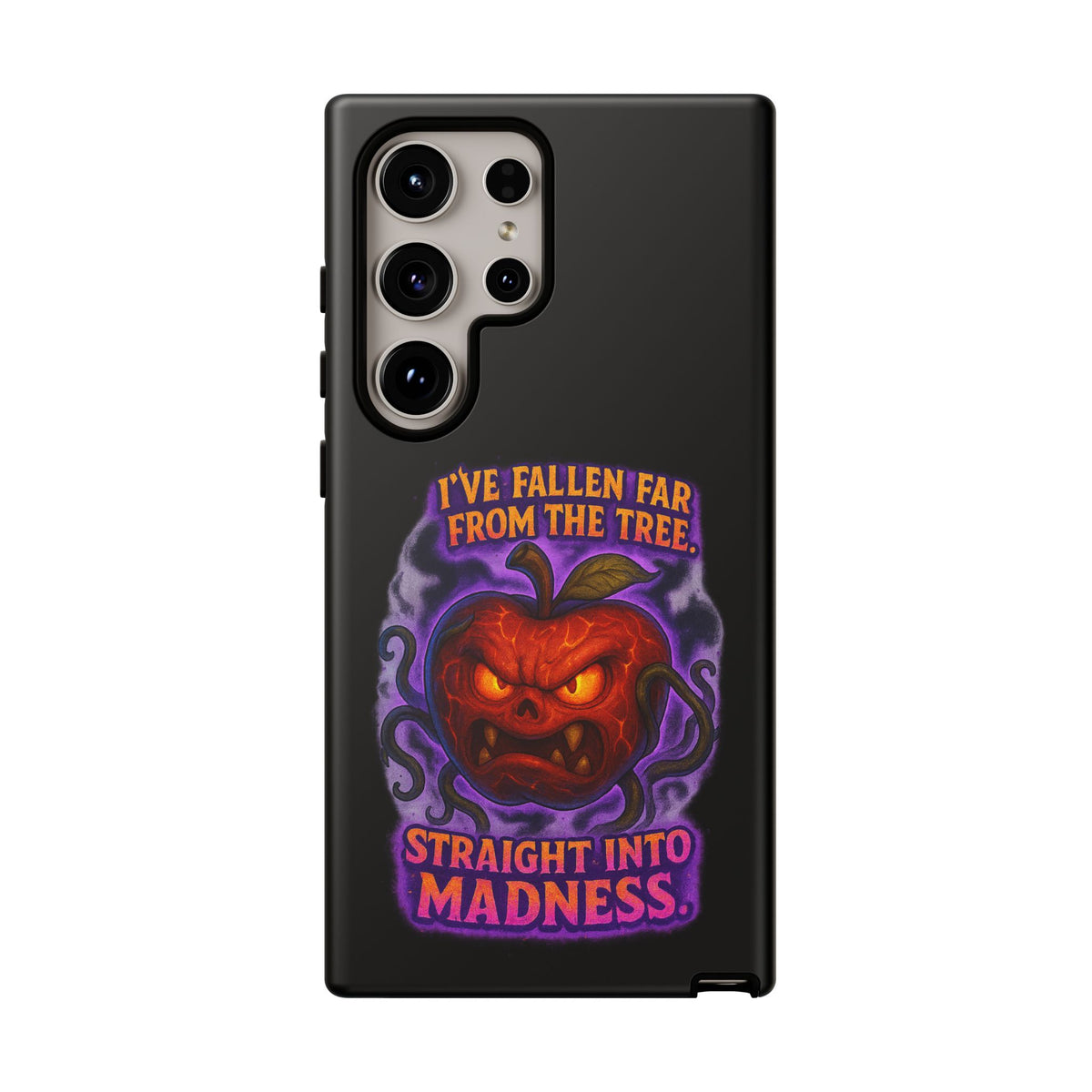 Phone Case — 'I've Fallen Far From the Tree, Straight Into Madness' Pumpkin Horror Design
