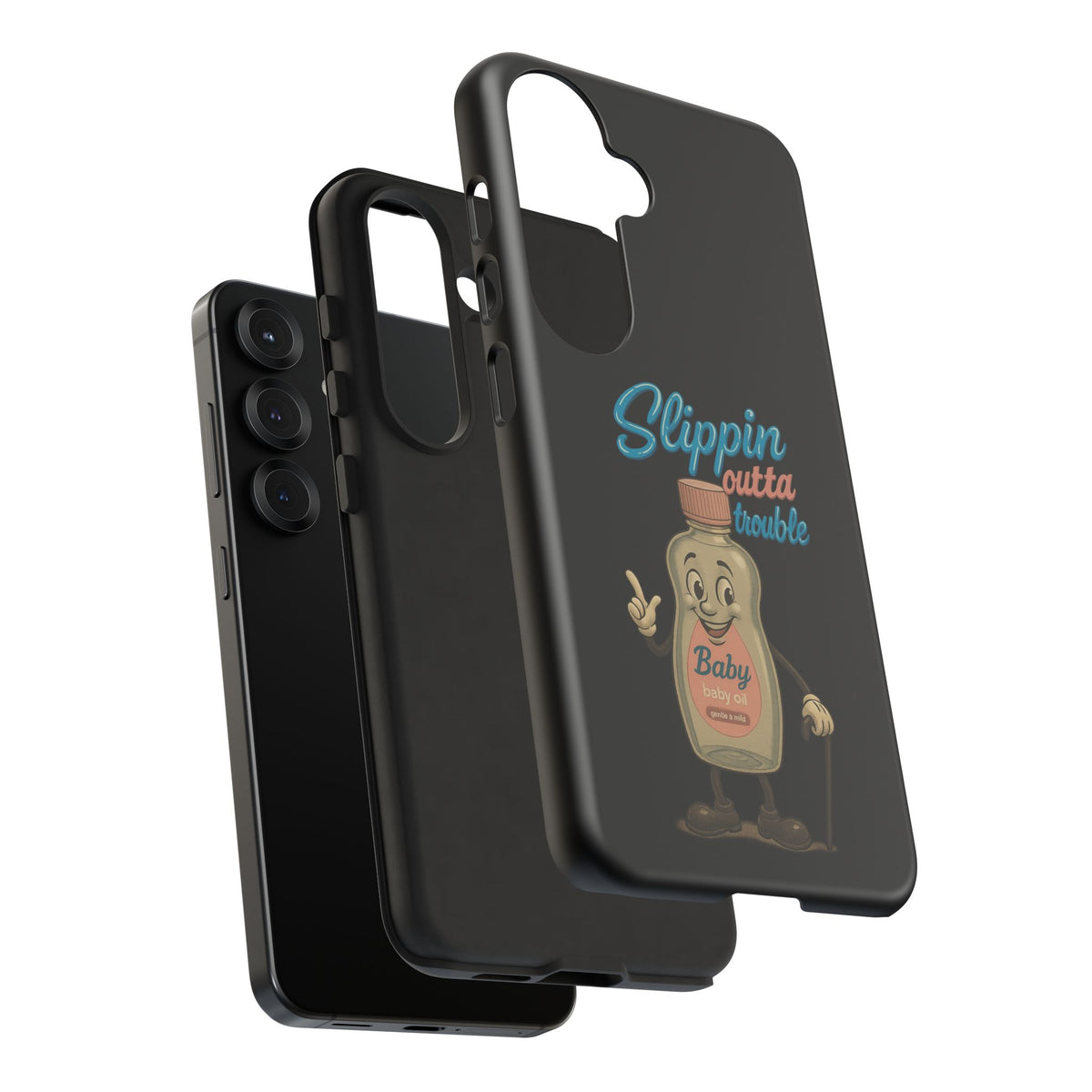 Phone Case — Retro 'Slippin Outta Trouble' Baby Bottle Design