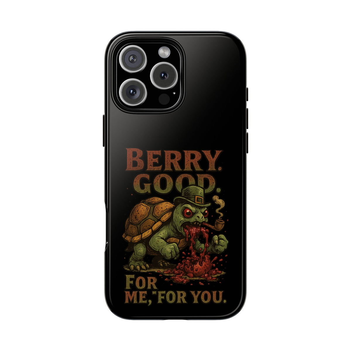 Phone Case — 'Berry Good' Zombie Turtle Graphic Tough Protective Case