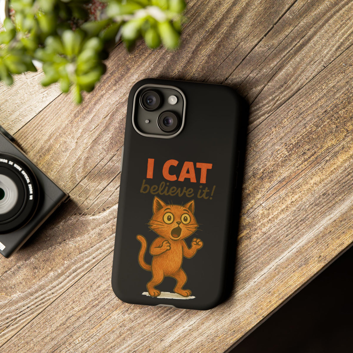 Phone Case — "I Cat Believe It!" Funny Orange Cat Protective Case