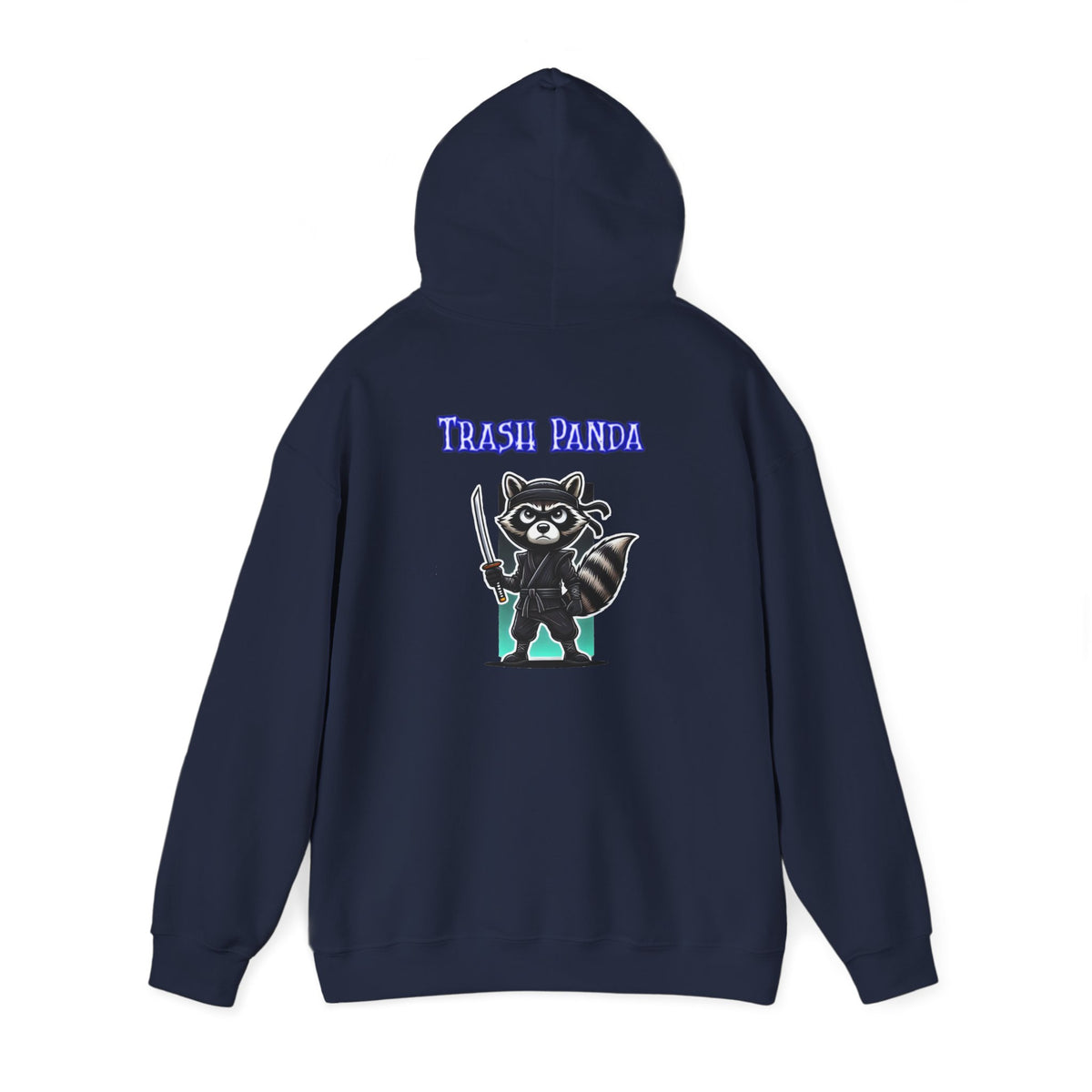 Raccoon Samurai Hoodie — "Trash Panda" Graphic Hooded Sweatshirt