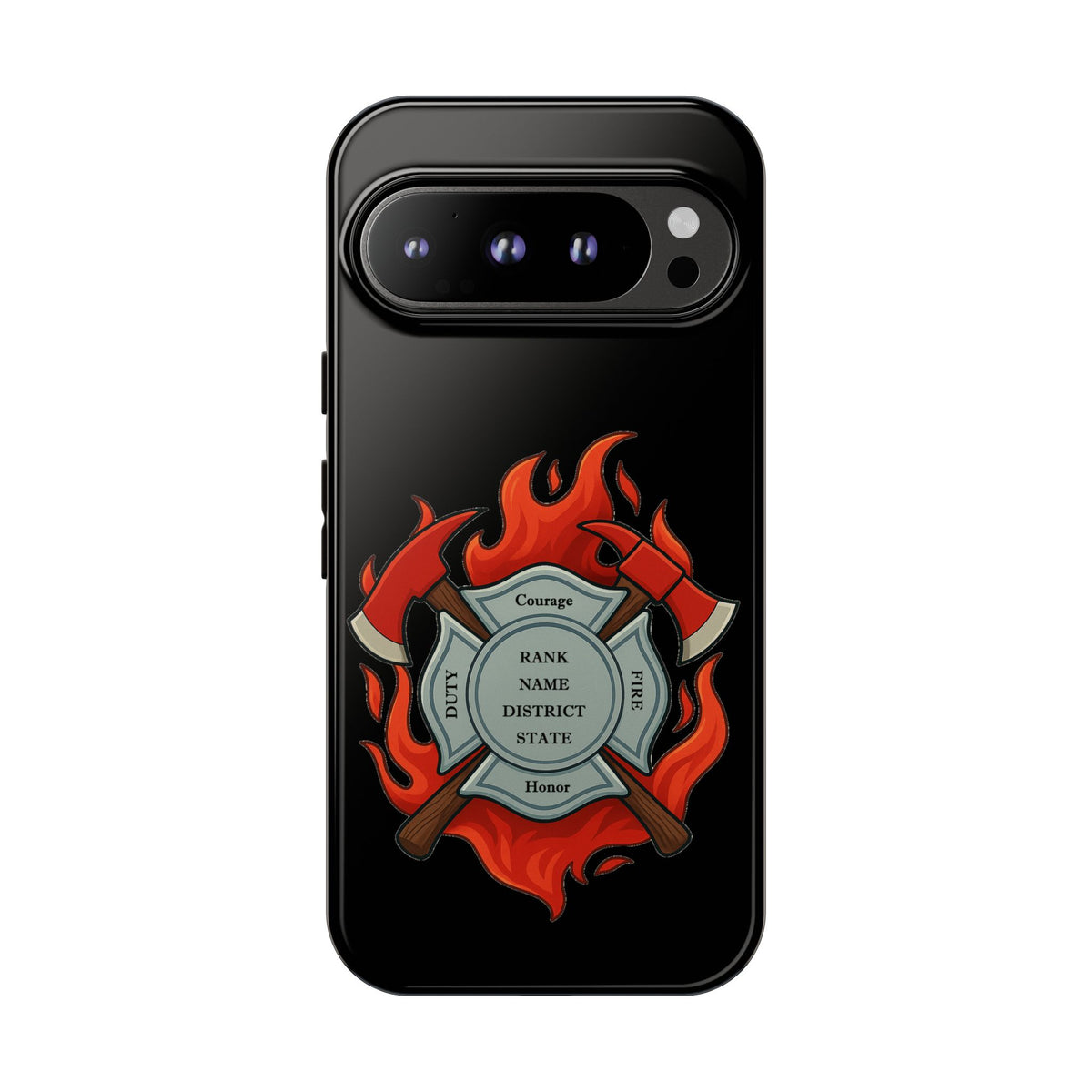 Firefighter Maltese Cross Phone Case — Custom Rank/Name/District Design