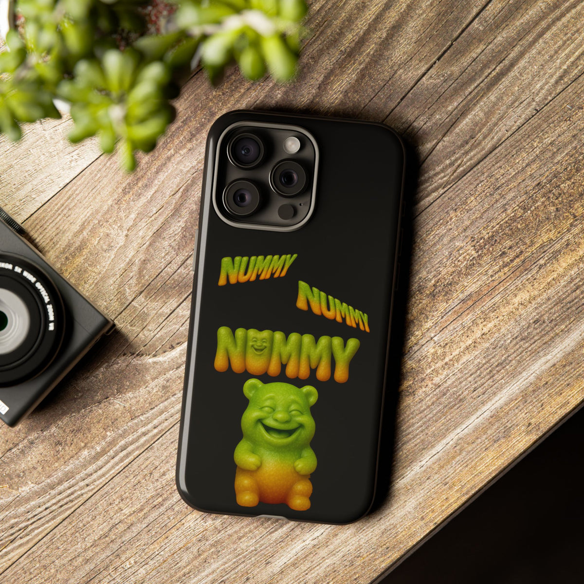 Nummy Gummy Phone Case — Cute Retro Green Gummy Bear Protective Case
