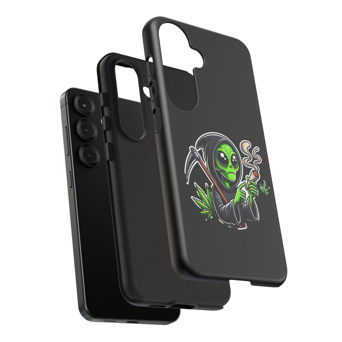Reaper Alien Phone Case – Cute Grim Reaper Smoking Weed iPhone Case