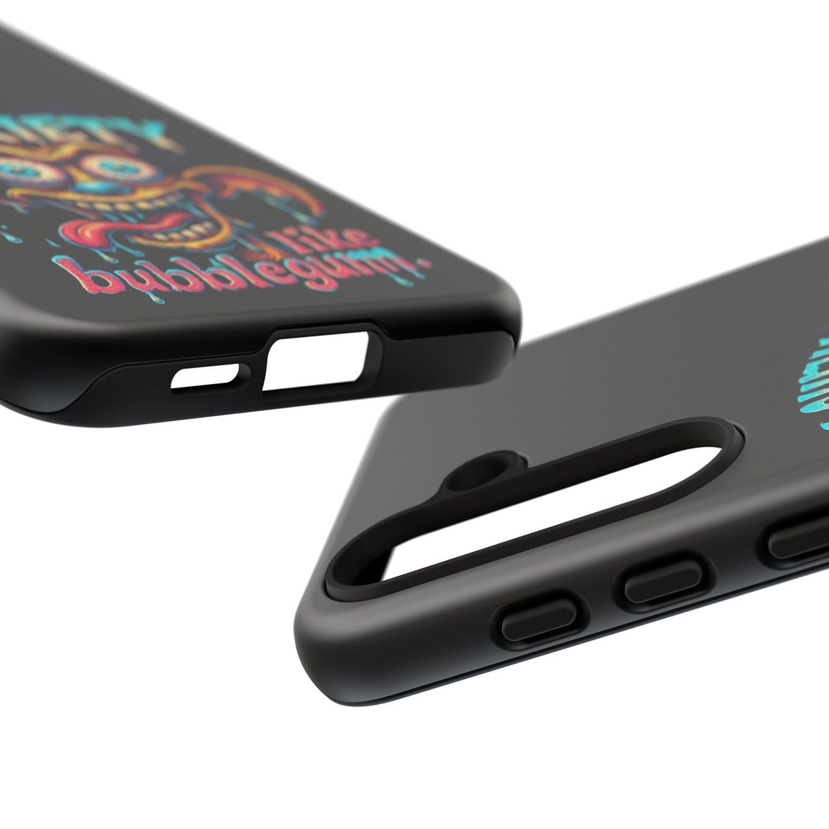 Phone Case — "I Chew Anxiety Like Bubblegum" Retro Monster Design
