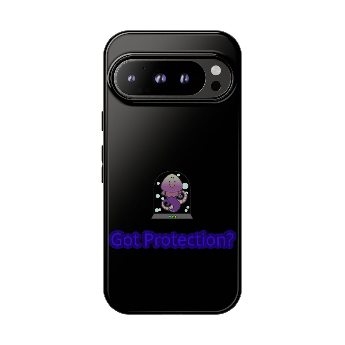 Phone Case — 'Got Protection?' Cute Purple Alien Anti-Shock Protective Cover