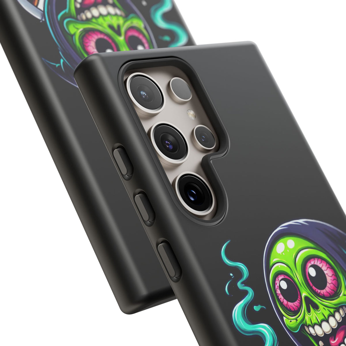 Grinning Stoner Grim Reaper Phone Case – Cannabis Skull iPhone Cover