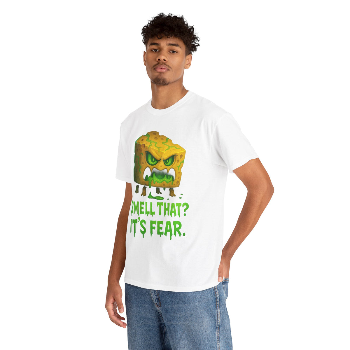 Cheese Monster Tee - "Smell That? It's Fear." Funny Halloween T-Shirt