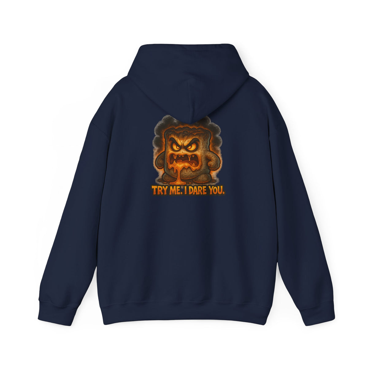 Angry Marshmallow Hoodie - "Try Me I Dare You" Graphic Hooded Sweatshirt