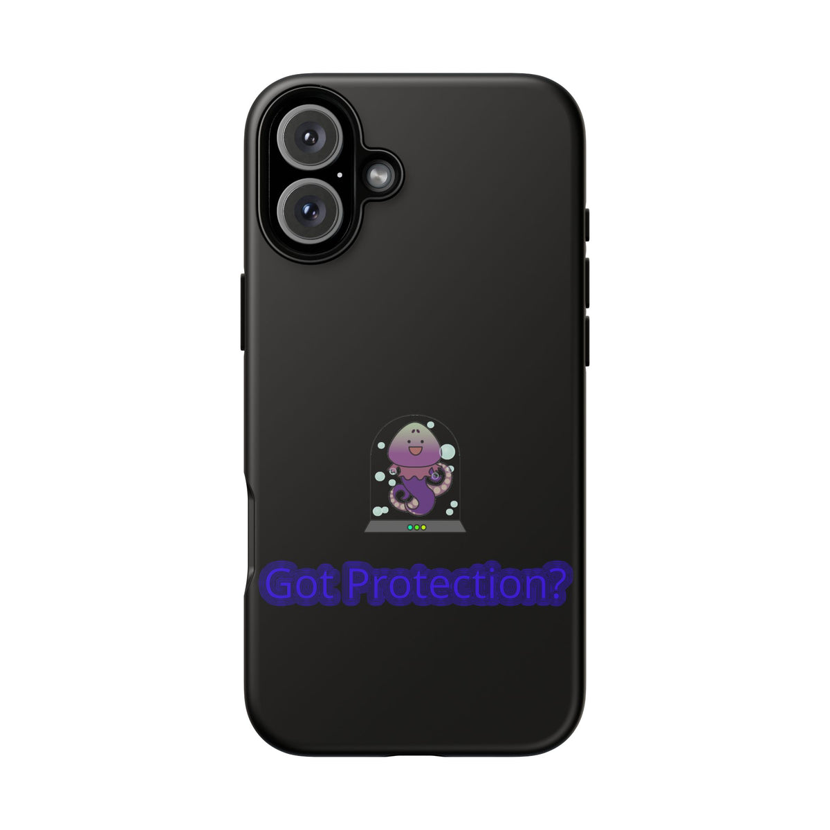 Phone Case — 'Got Protection?' Cute Purple Alien Anti-Shock Protective Cover
