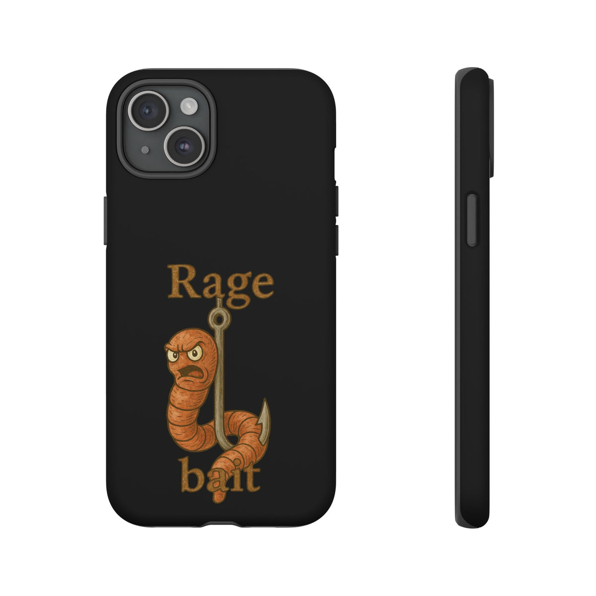 Phone Case — "Rage Bait" Angry Worm Fishing Design