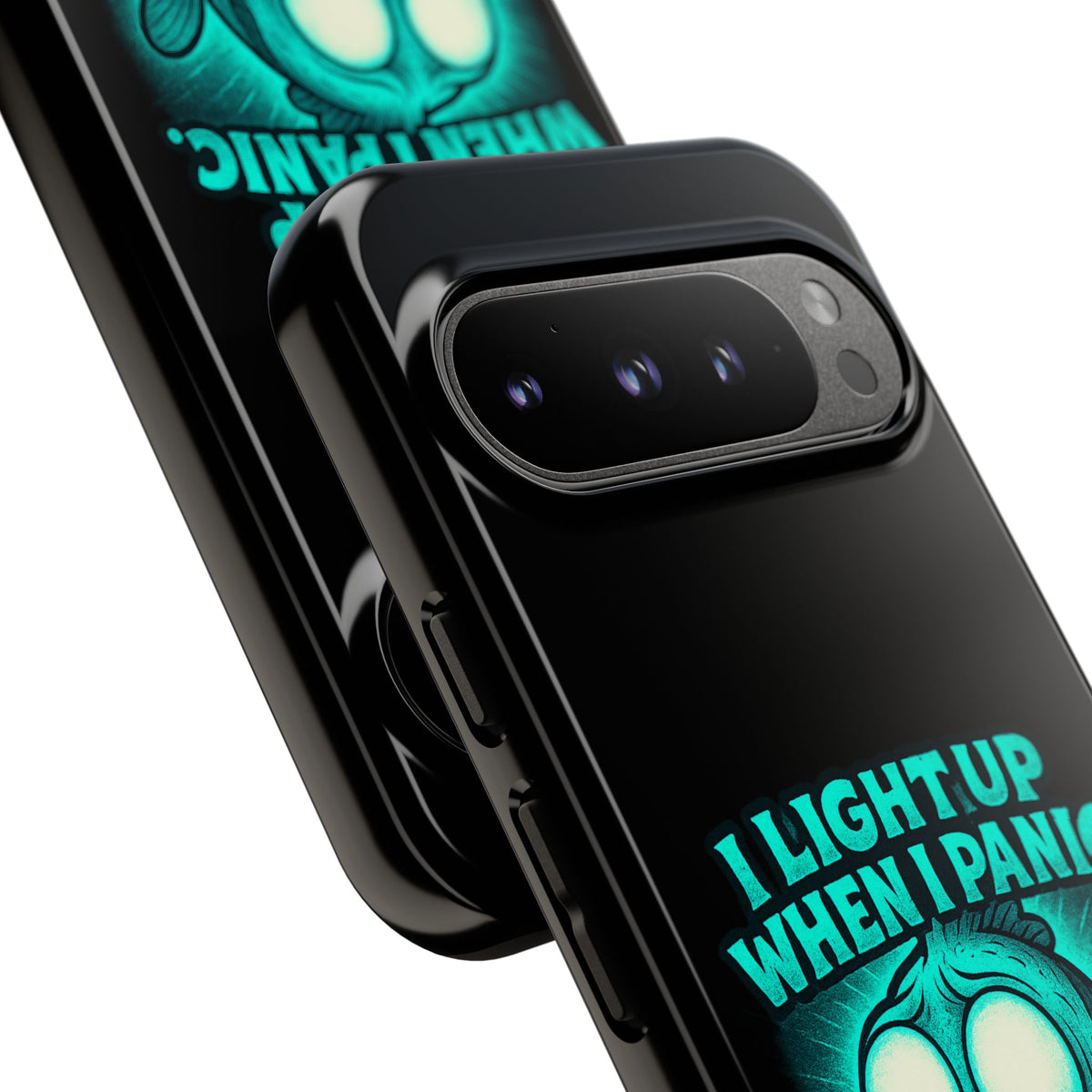 Phone Case — "I Light Up When I Panic" Glow Fish Anxiety Phone Case