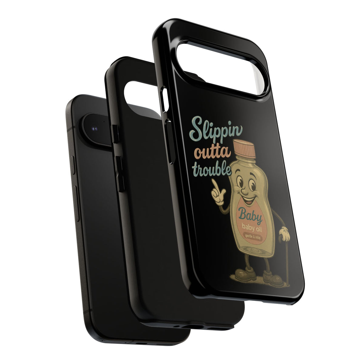 Phone Case — 'Slippin Outta Trouble' Retro Baby Oil Mascot