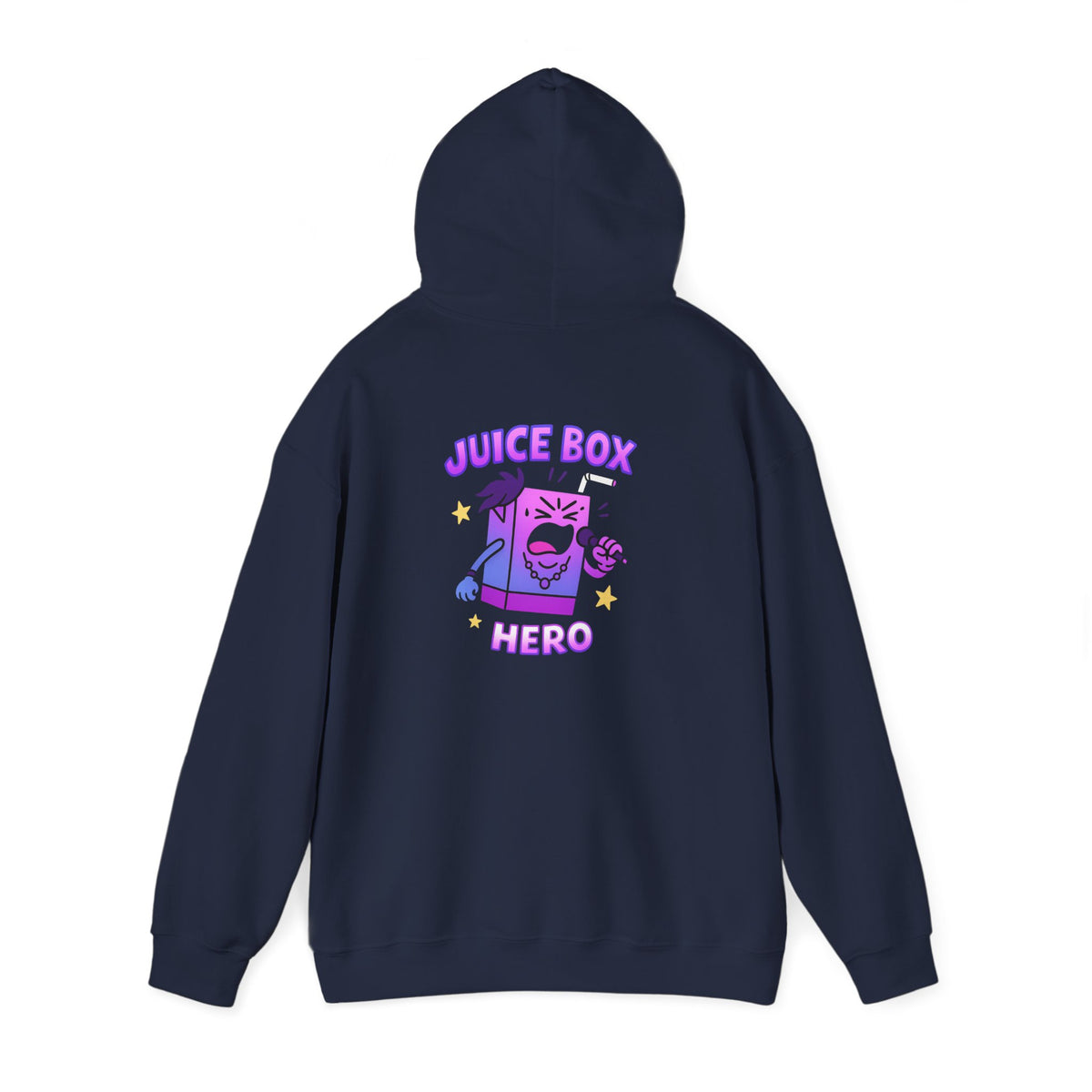 Juice Box Hero Hoodie — Playful Cartoon Juice Box Graphic Sweatshirt