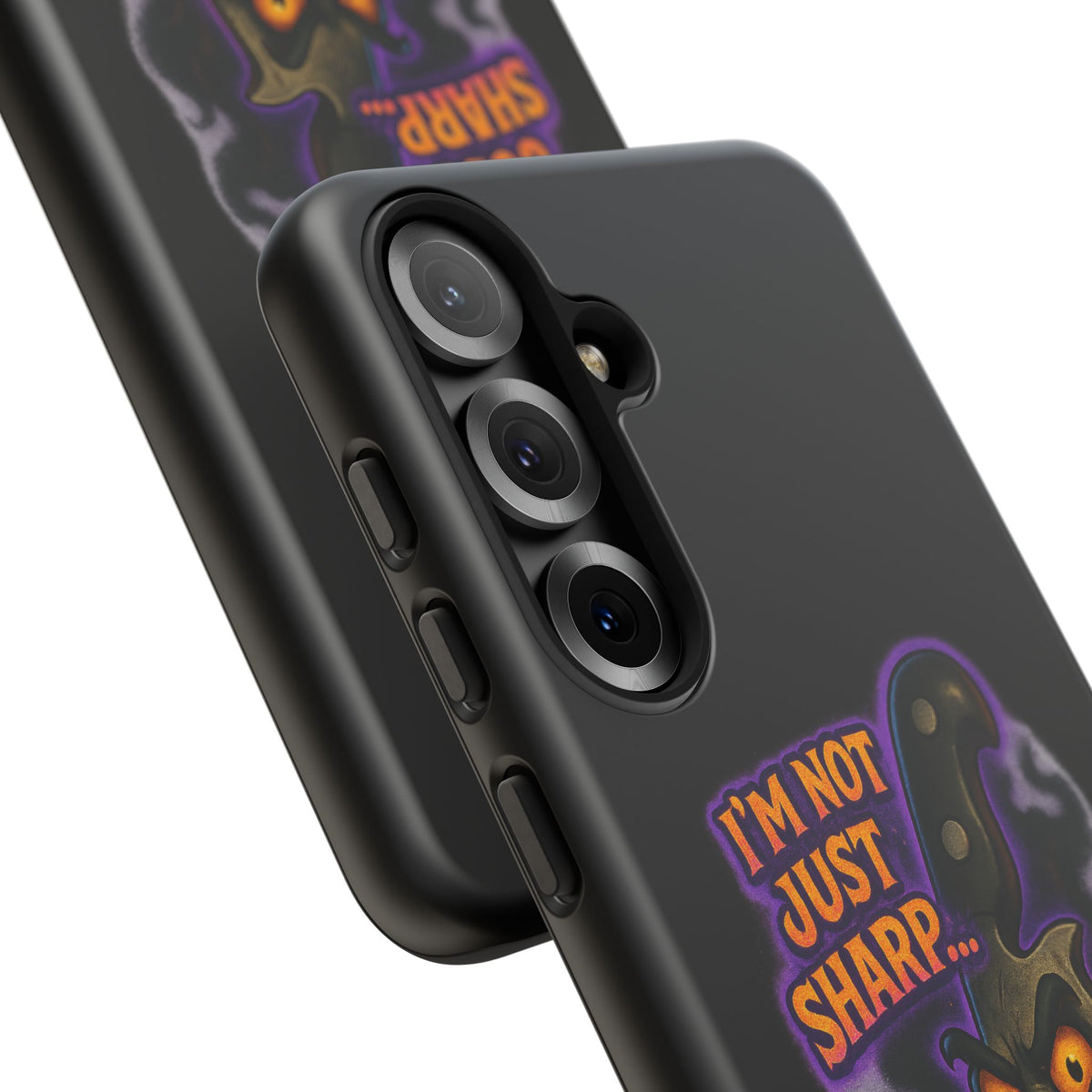 Knife Graphic Phone Case — "I'm Not Just Sharp... I'm Psycho-Sharp" Horror Phone Cover