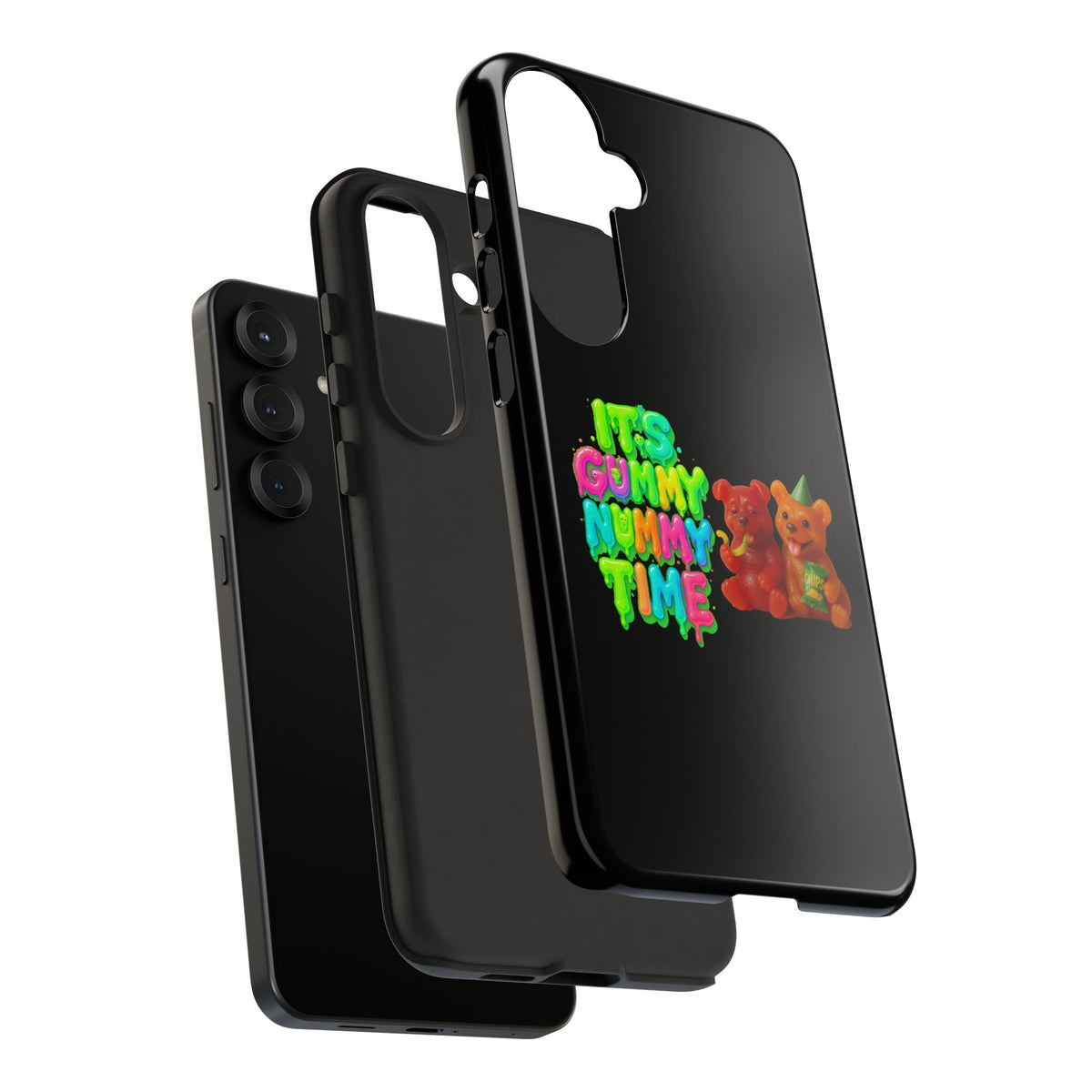 Phone Case — "It's Gummy Nummy Time" Colorful Gummy Bear Protective Case