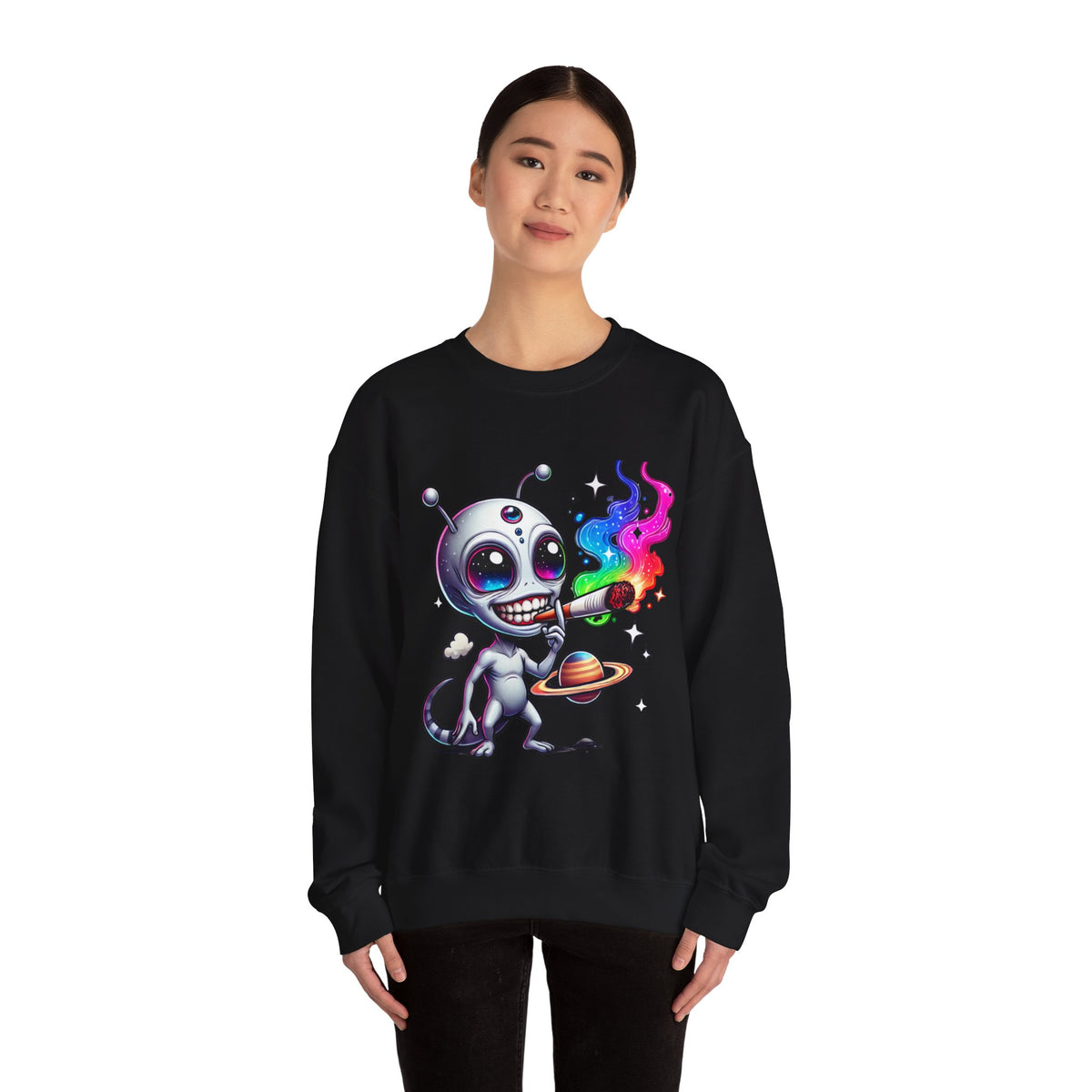 Stoned Alien Galaxy Crewneck Sweatshirt