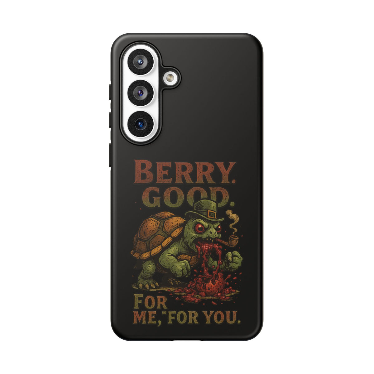 Phone Case — 'Berry Good' Zombie Turtle Graphic Tough Protective Case