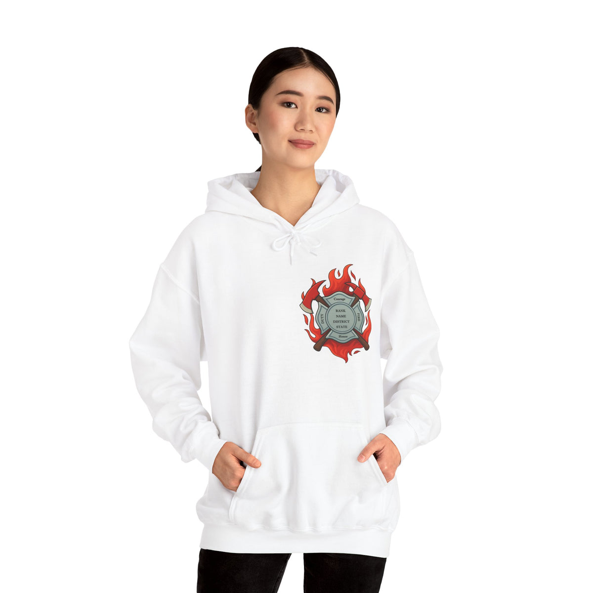 Courage Under Fire Firefighter Hoodie