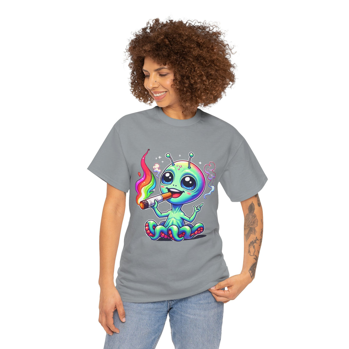 Colorful Alien Tee - Fun Graphic Tee