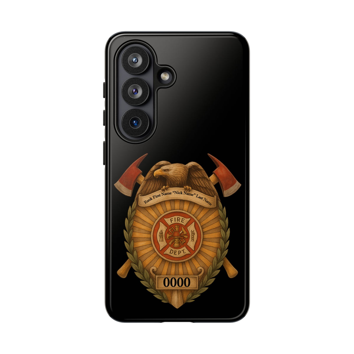 Firefighter Badge Phone Case — Tough Cases Customizable Emblem Design