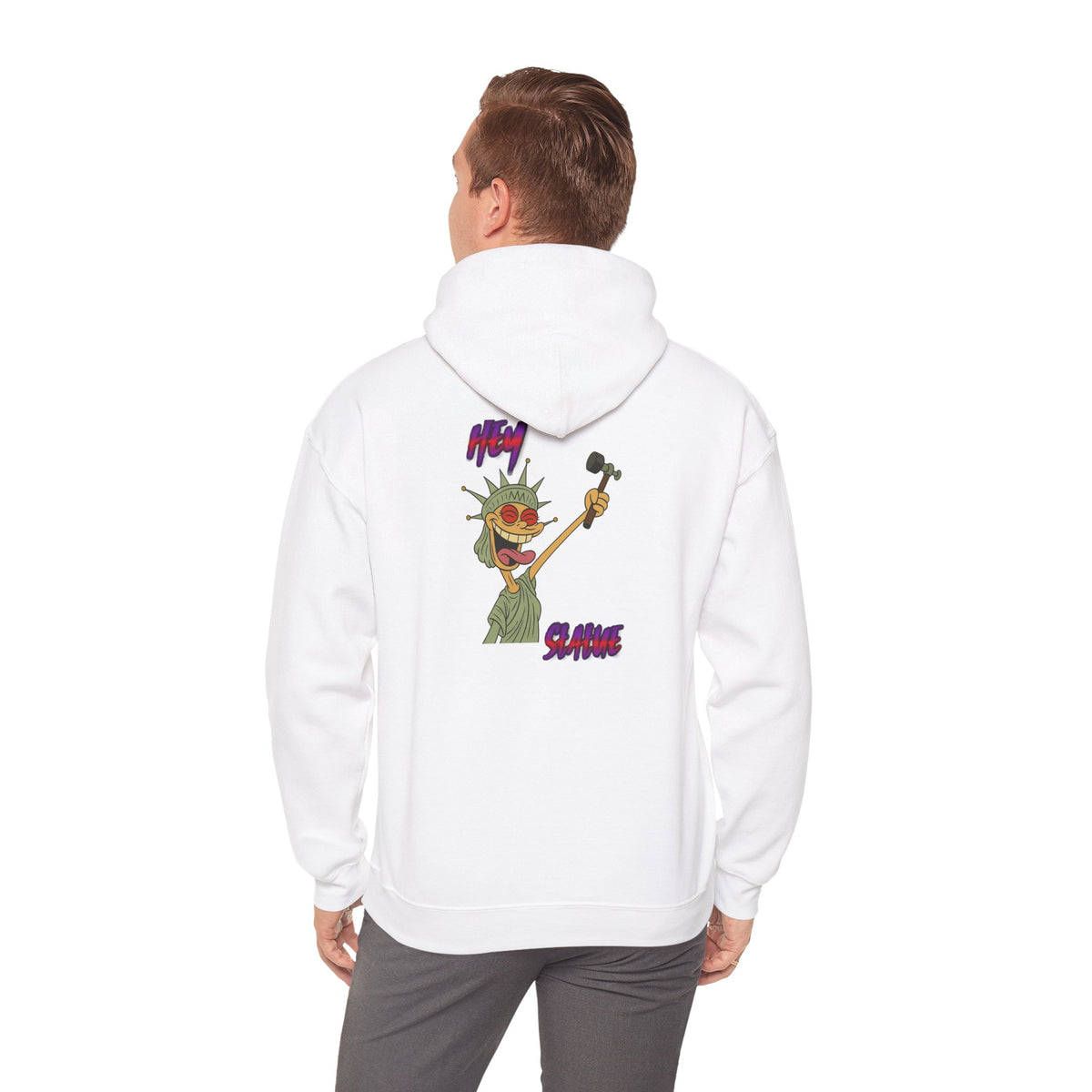 Statue of Liberty Cartoon Hoodie – 'Party Statue' Funny NYC Pride Sweatshirt