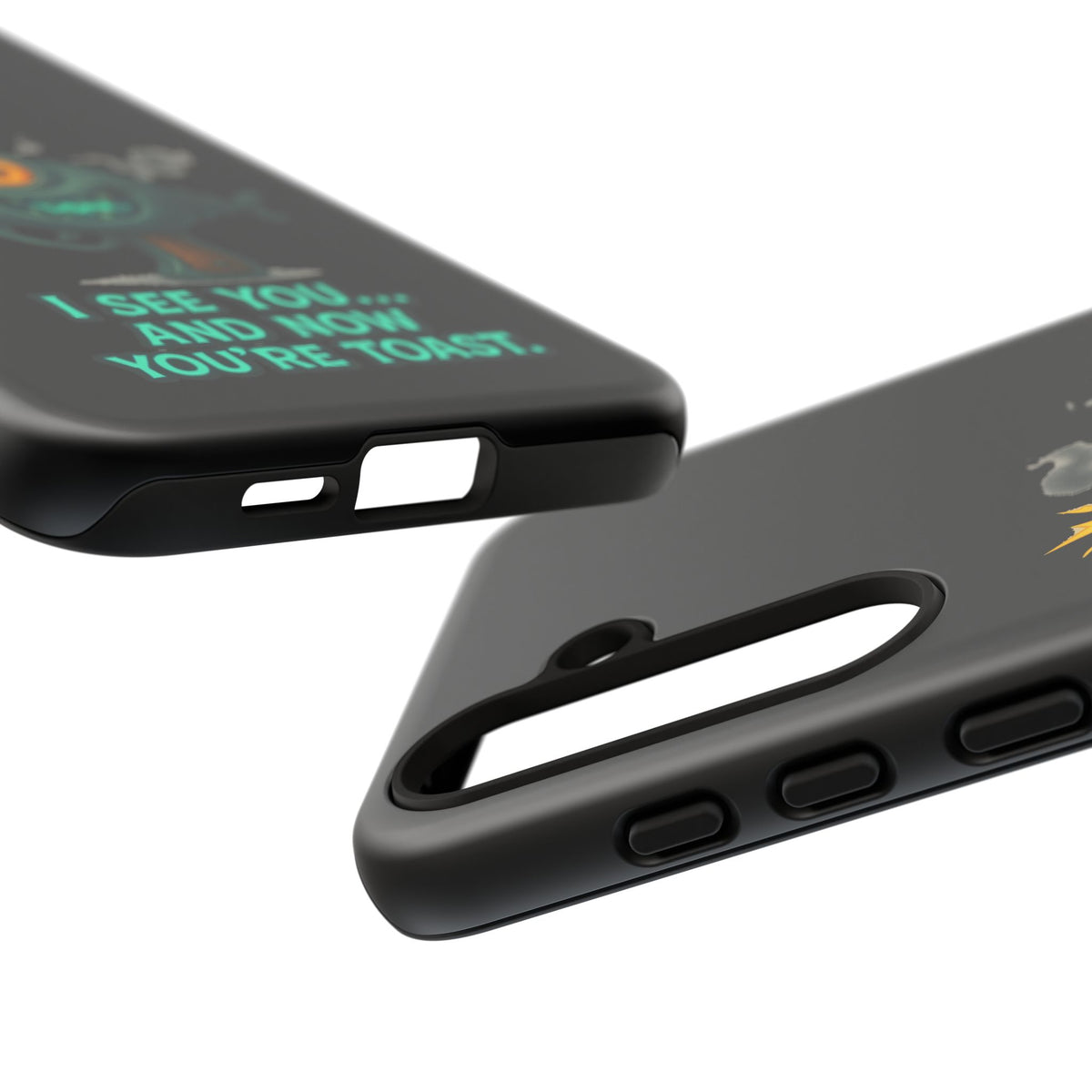 Phone Case — Cute Zombie Blaster Design with "I See You... And Now You're Toast"