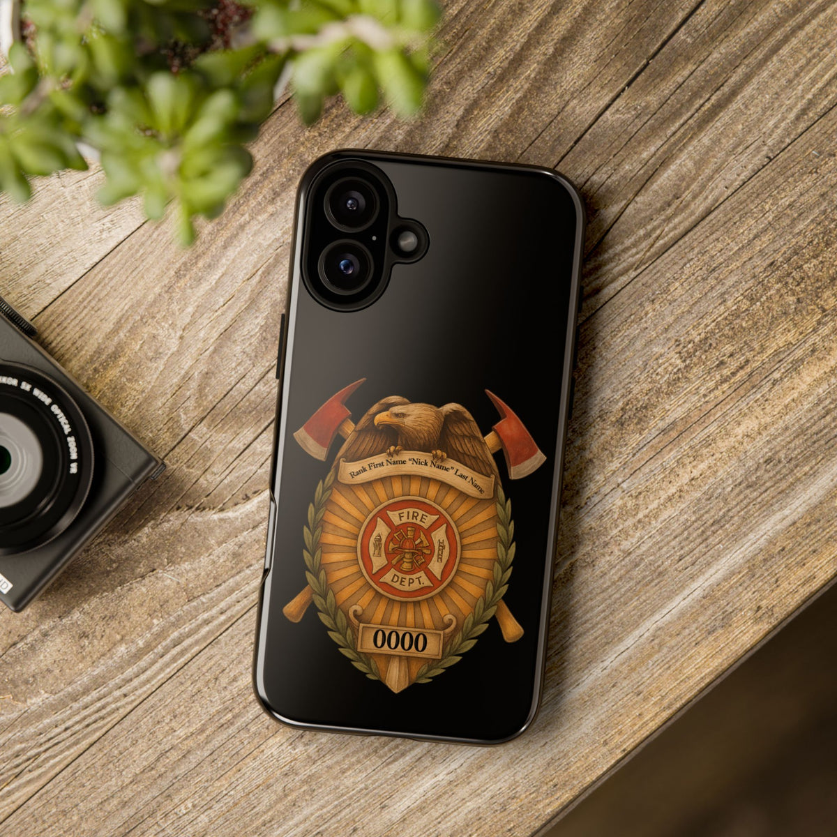 Firefighter Badge Phone Case — Tough Cases Customizable Emblem Design