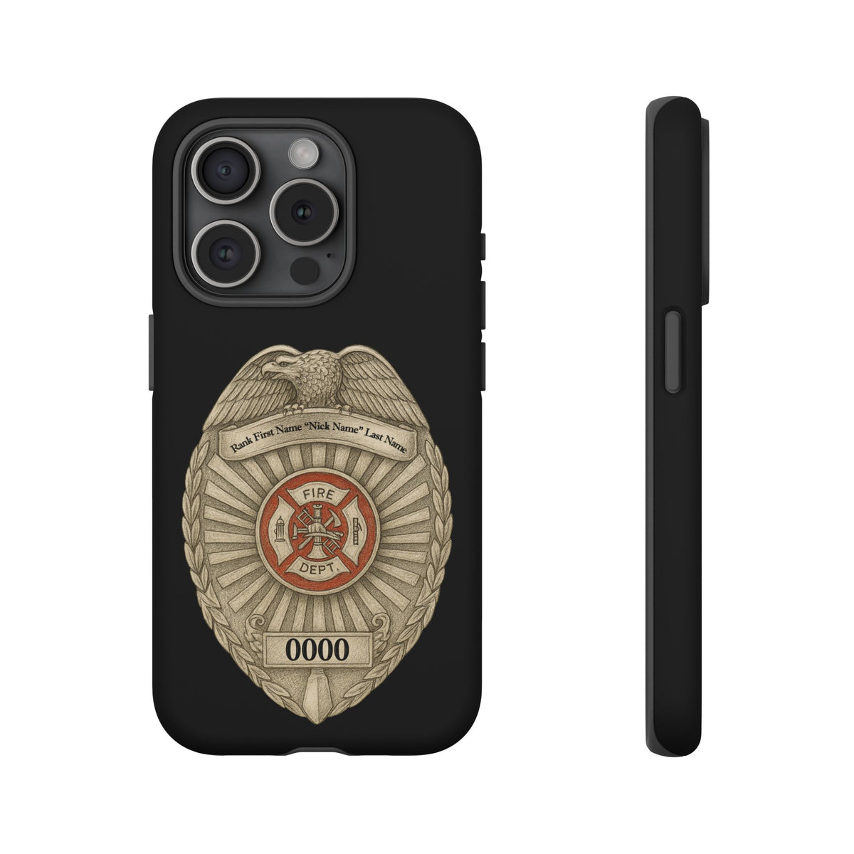 Firefighter Badge Phone Case – Personalized Dept. Emblem Tough Case