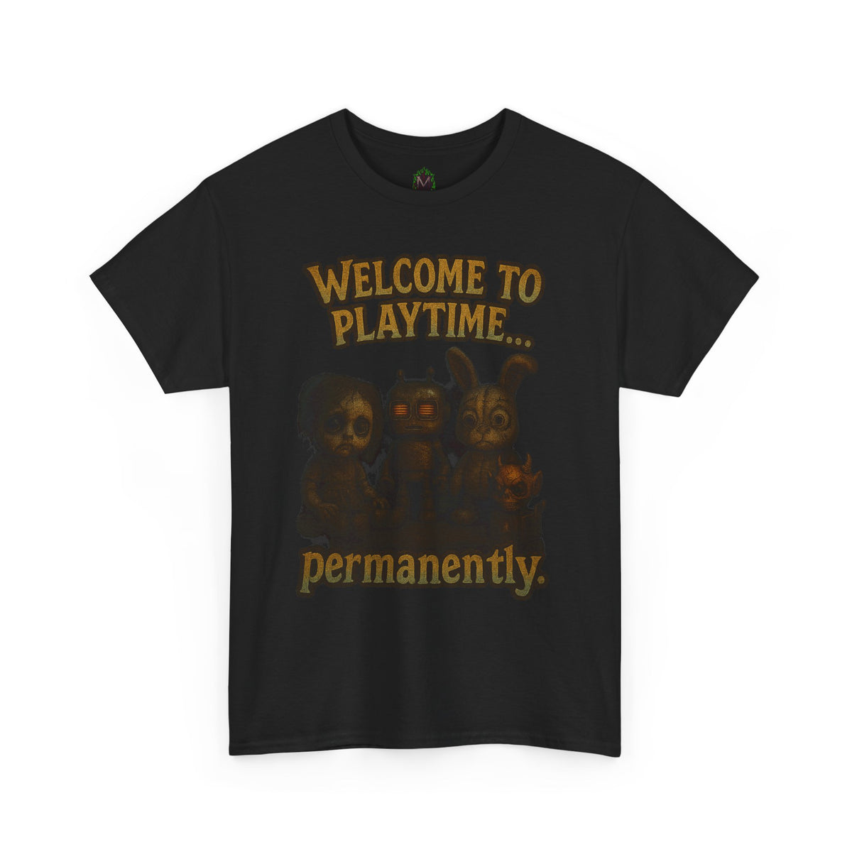 Welcome to Playtime Permanently T-Shirt | Creepy Animatronic Trio