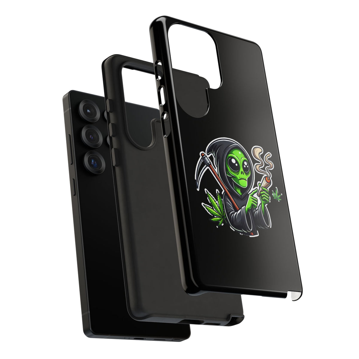 Reaper Alien Phone Case – Cute Grim Reaper Smoking Weed iPhone Case