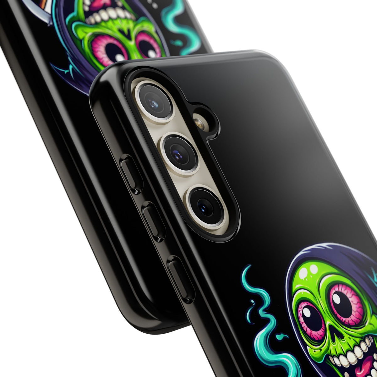 Grinning Stoner Grim Reaper Phone Case – Cannabis Skull iPhone Cover