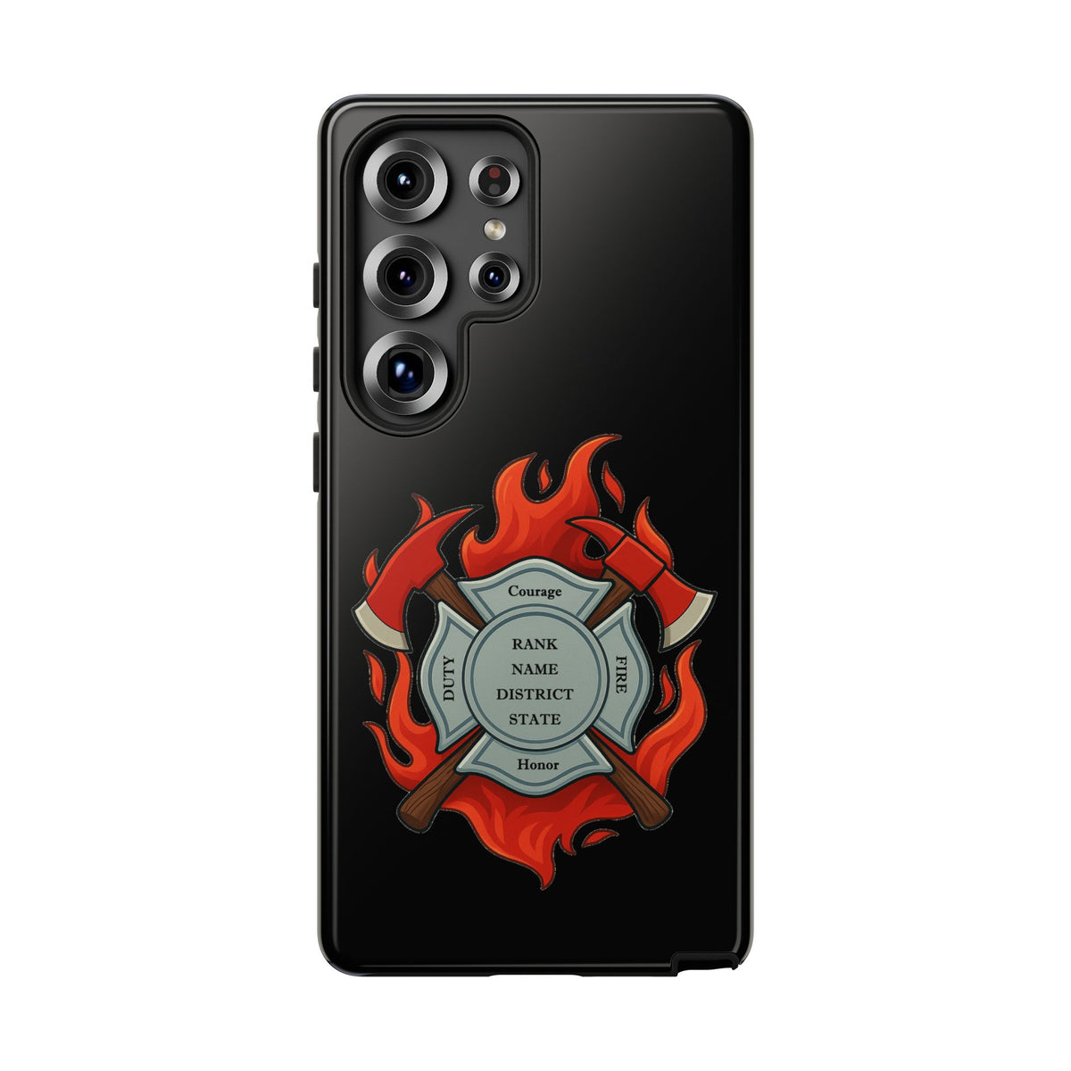Firefighter Maltese Cross Phone Case — Custom Rank/Name/District Design