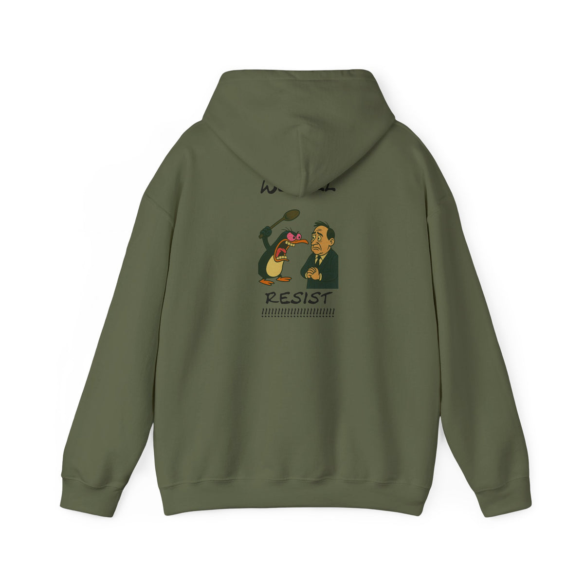 We Will Resist Angry Penguin Hoodie
