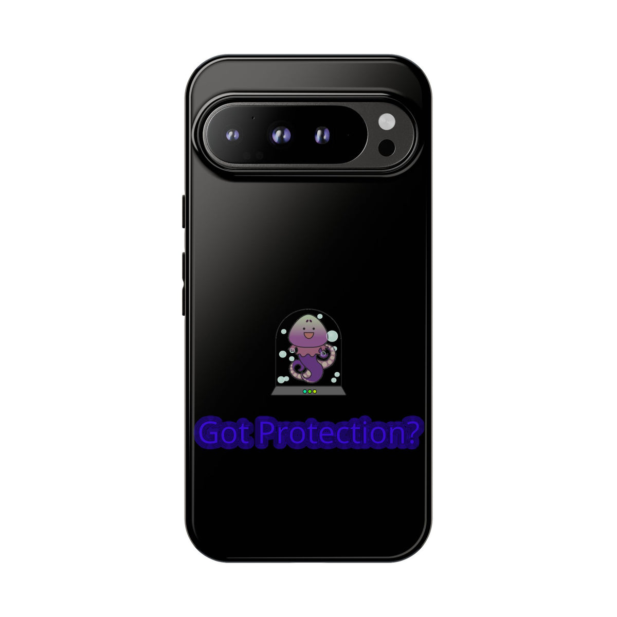 Phone Case — 'Got Protection?' Cute Purple Alien Anti-Shock Protective Cover