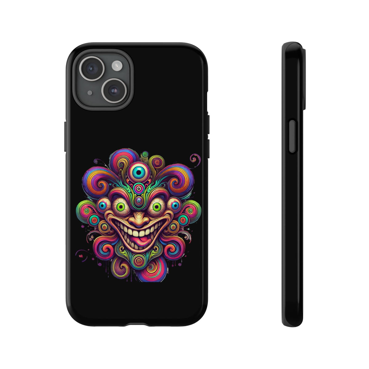 Psychedelic Jester Phone Case — Colorful Creepy Clown Tough Case