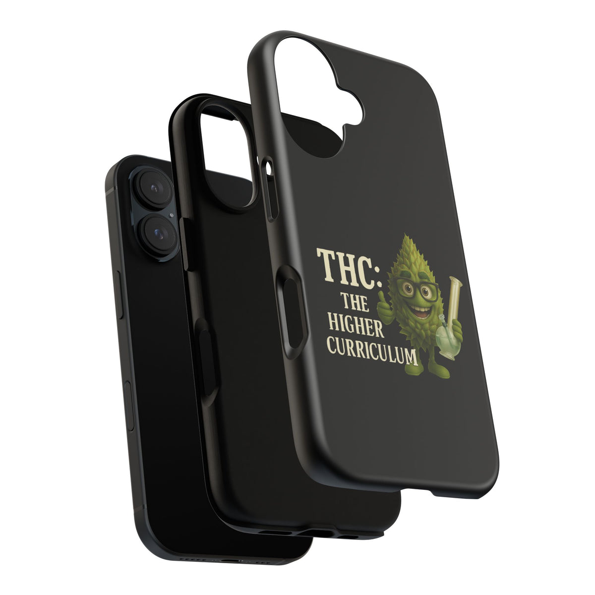 THC The Higher Curriculum Phone Case – Funny Cannabis Nug Cartoon iPhone Case