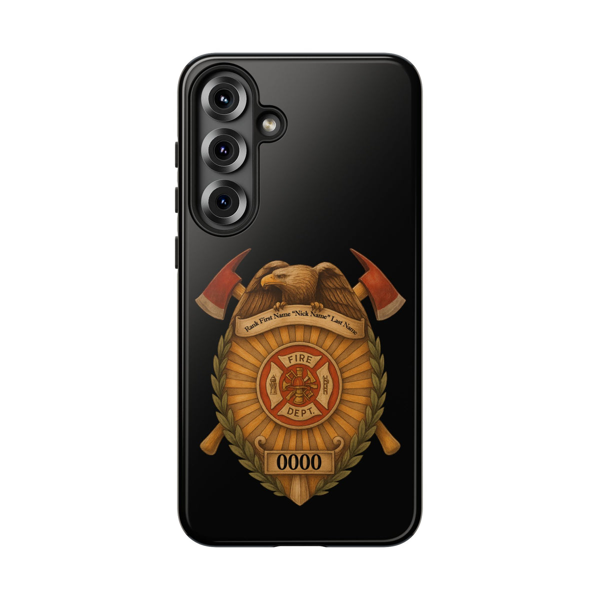Firefighter Badge Phone Case — Tough Cases Customizable Emblem Design