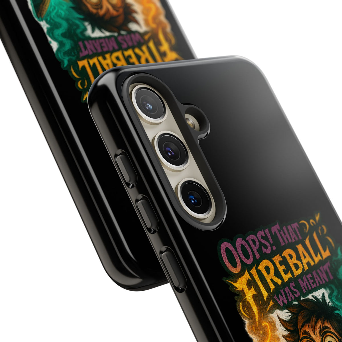Phone Case — "Oops! That Fireball Was Meant to Be a Friendship Spell" Cute Fantasy Wizard Design