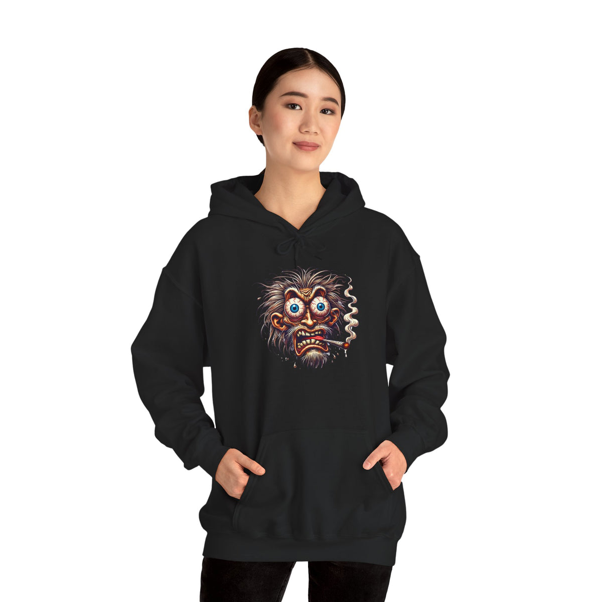 Hoodie — Freaky Monster Face Graphic Pullover