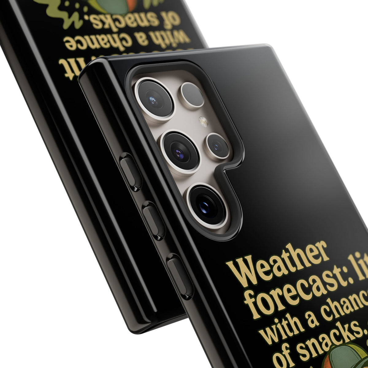 Phone Case — "Weather Forecast: Lit with a Chance of Snacks" Retro Graphic