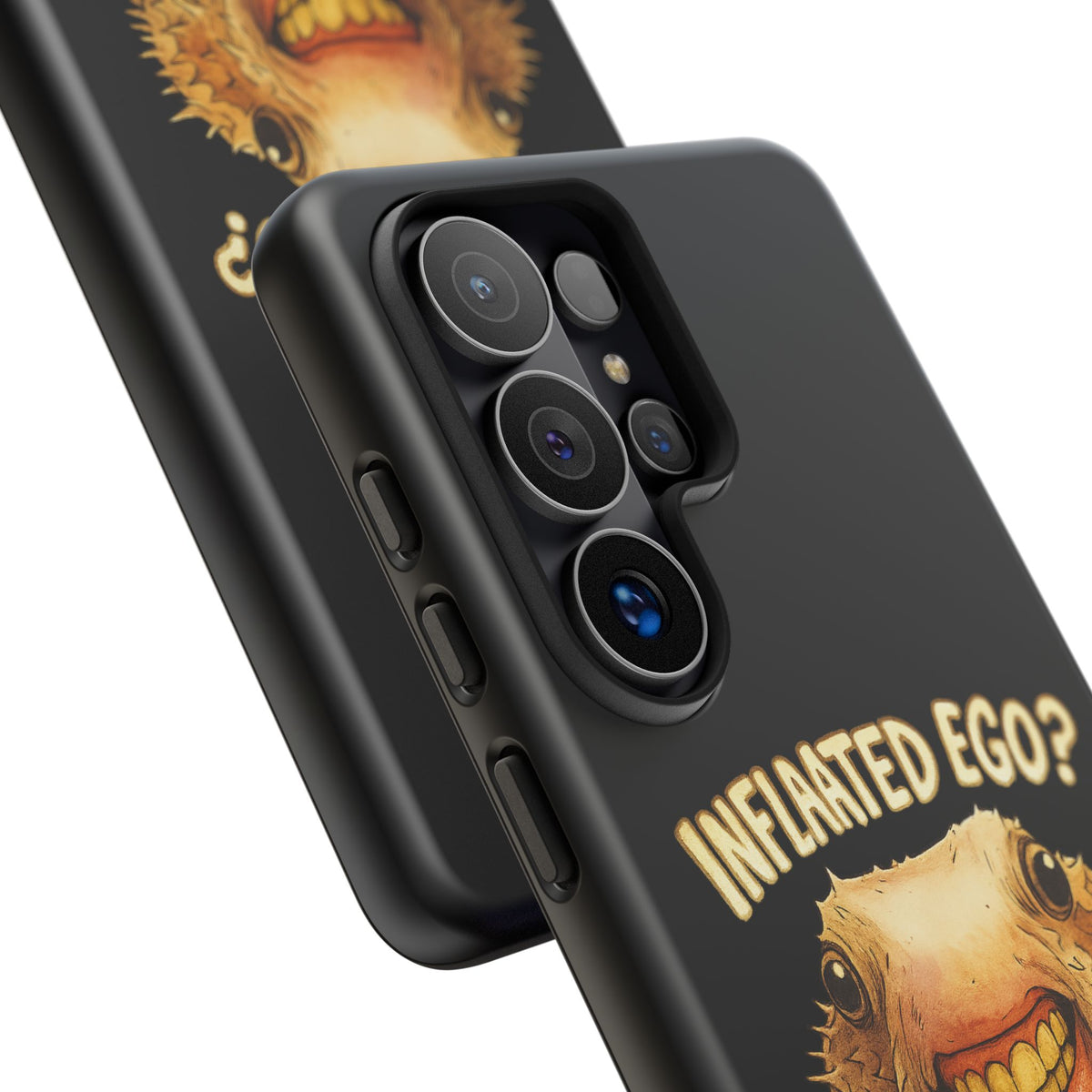 Phone Case — "Inflated Ego? Nah, It's Just Anxiety" Funny Pufferfish Design