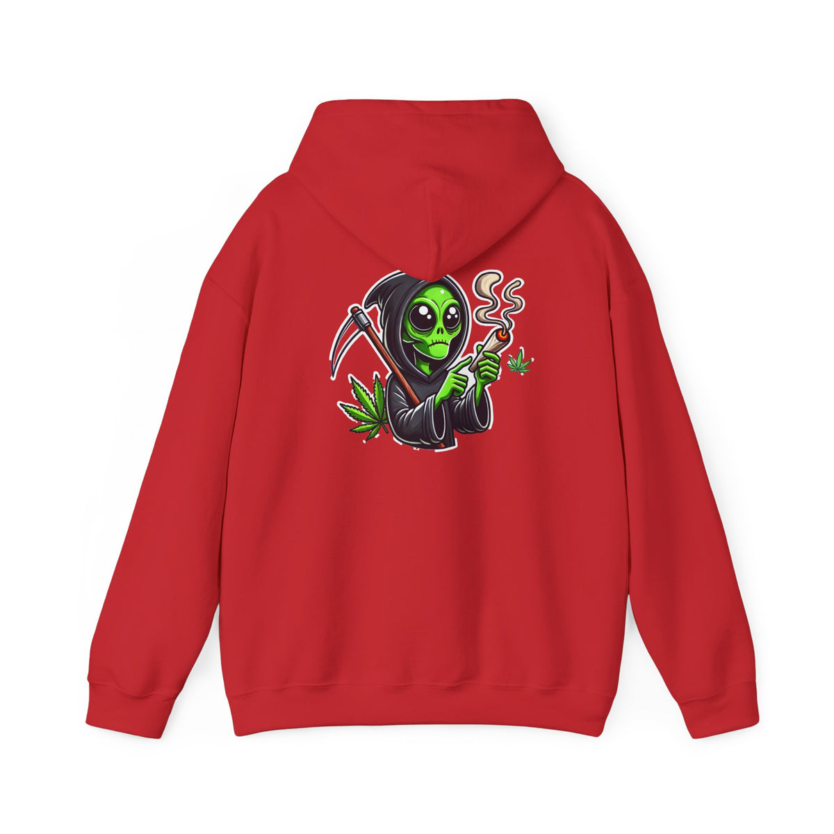 Reaper Smoking Weed Hoodie – Cannabis Grim Reaper Graphic Pullover
