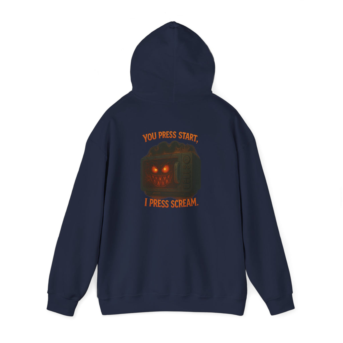 Spooky Hoodie — "You Press Start, I Press Scream" Halloween Sweatshirt