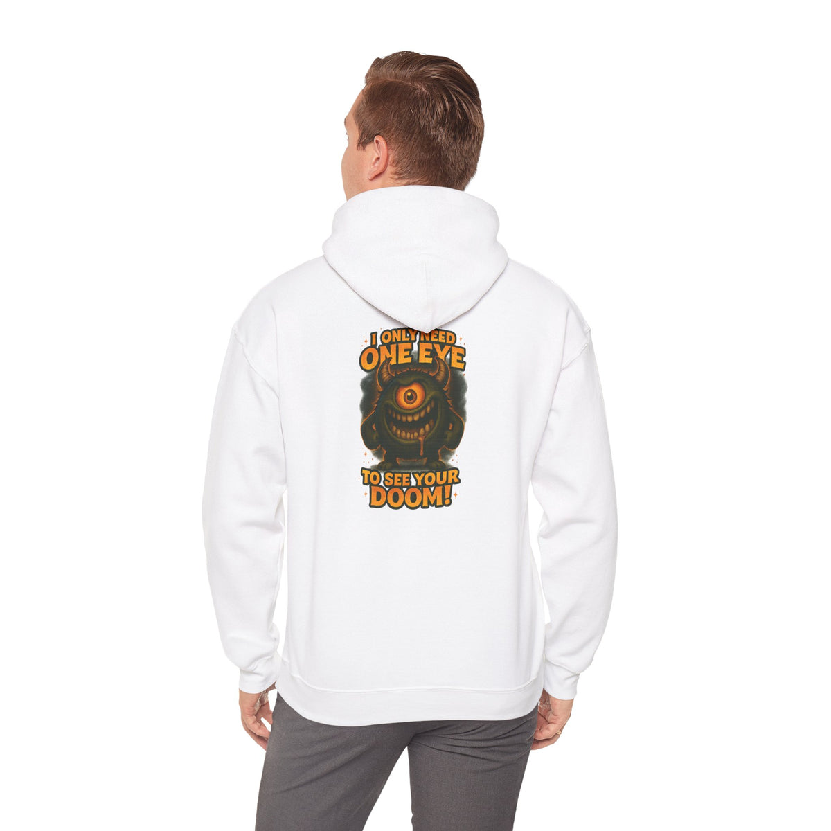 Hoodie — 'I Have One Eye to See Your Doom' Cyclops Horror Graphic Hoodie