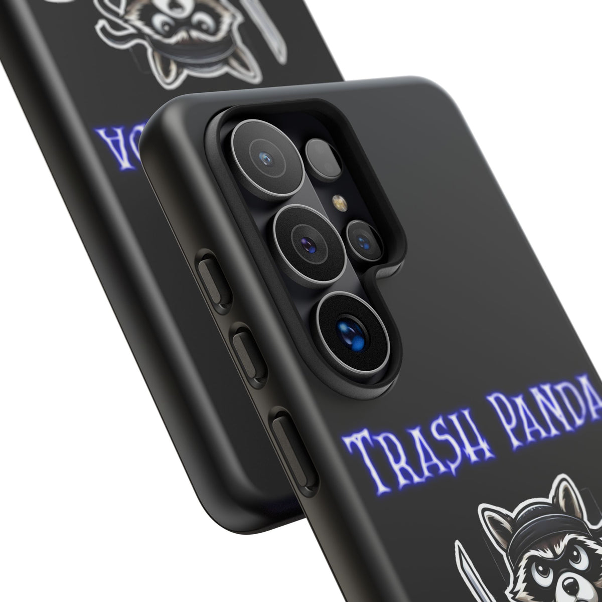 Trash Panda Ninja Phone Case — Cute Raccoon Warrior Protective Case