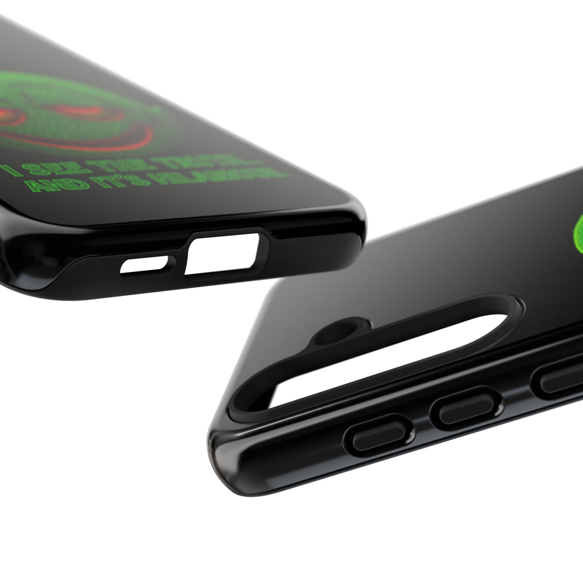 Phone Case — Green Smiley 'I See The Truth... And It's Hilarious' Protective Cover